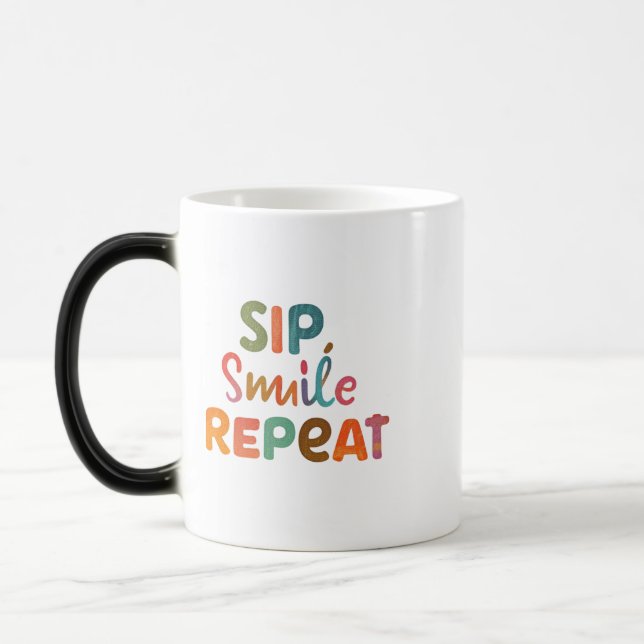 Sip, sjömil, Upprepa - 11 oz Morphing Mugg (Vänster)