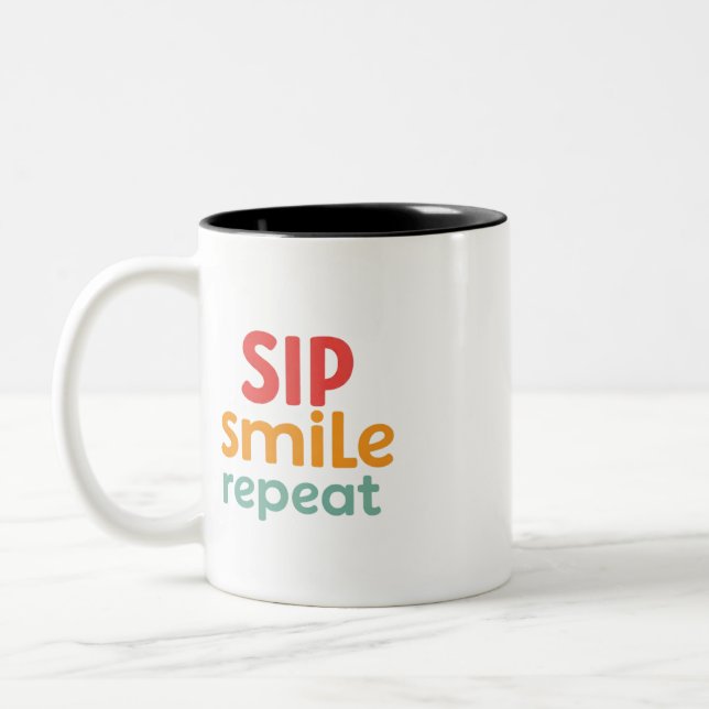 Sip, sjömil, Upprepa - 2 Ton Mugg 11 oz (Vänster)