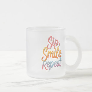 Sip, sjömil, Upprepa - Frosted Glass Mugg 10 oz