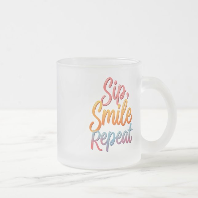 Sip, sjömil, Upprepa - Frosted Glass Mugg 10 oz (Höger)