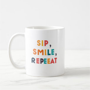 Sip, sjömil, Upprepa - Klassisk Mugg-design för va Kaffemugg
