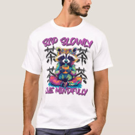 Sip slowly and live mindfully t shirt