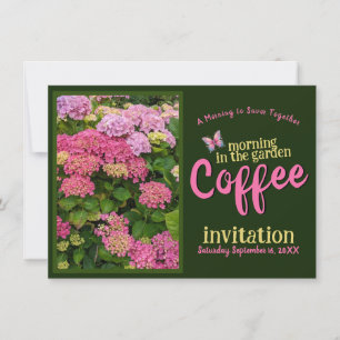 Sip Smile & Celebrate Coffee Morgon i Garden Inbjudningar