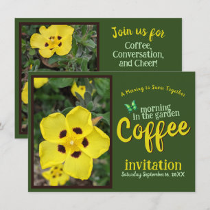Sip Smile & Celebrate Coffee Morgon i Garden Inbjudningar