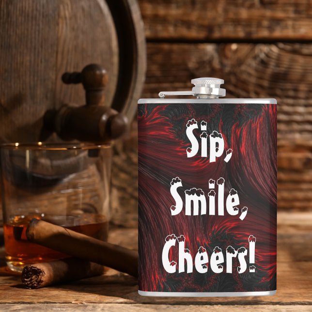 Sip, Smile, Cheers! Abstrakt Swirl Fickplunta (Skapare uppladdad)