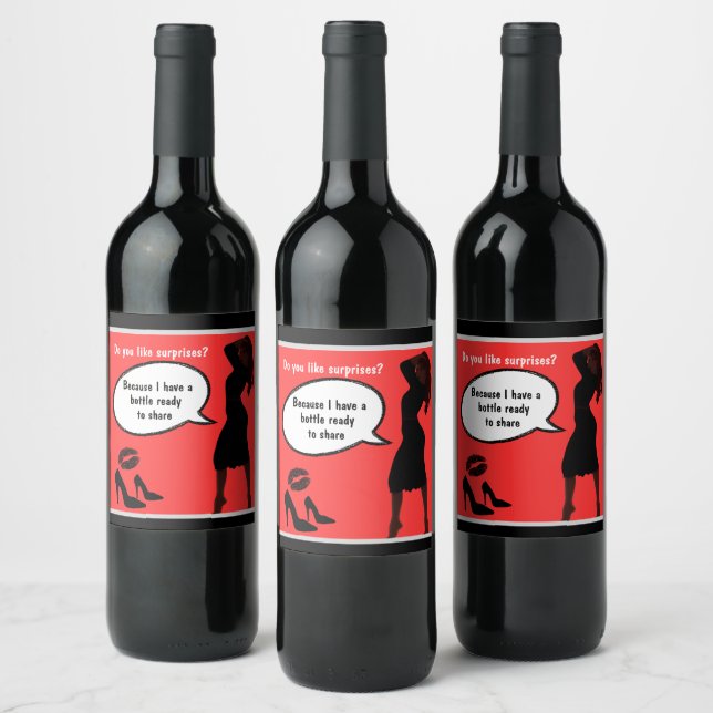 Sip & Surprise Vinflaska Etikett (Flaskor)