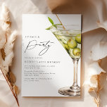 Sip Tillbaka och Party | Funny Martini Birthday Inbjudningar<br><div class="desc">Uppmärksamhet på alla fantastiska party-goister! Få redo att fira en liten bit äldre i stil med Födelsedagsfest inbjudan. Kanalisera din inre James Bond- eller Bond-flicka med vår sofistikerade design med ett femtiotal citat och en vattenfärgad illustration av en martini komplett med oliver och grenar. Vår moderna inbjudan är helt anpassade...</div>