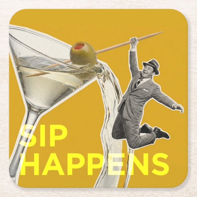 Sip  underlägg papper kvadrat (Framsidan)