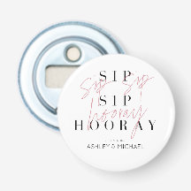 Sipp Sipp Hooray Svart Vitt Rosa Förlovningsfest