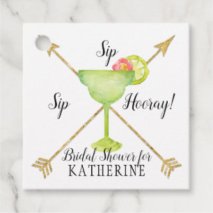 Sipp Sipp Hurra Margarita Pilar Rosa Bröllopsdusch Gåvor Etiketter