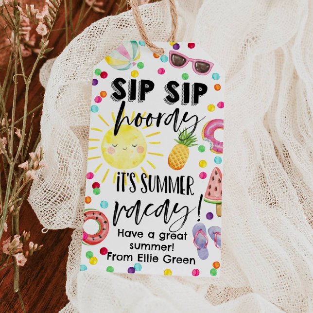 Sipp Sipp Hurra Sommarlov Presentkort Presentetikett (Skapare uppladdad)