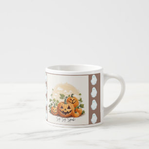 Sipp, Sipp, Spöke! Halloween-pumpamuggdesign Espressomugg
