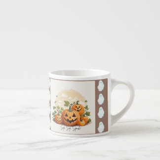 Sipp, Sipp, Spöke! Halloween-pumpamuggdesign Espressomugg