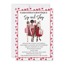 Sippa och handla Pop Up Shop Julhälsning Inbjudan