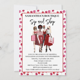 Sippa och handla Pop Up Shop Julhälsning Inbjudan