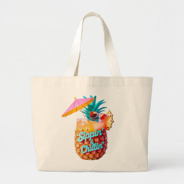 Sippin’ & Chillin’ Tropical Party Design Jumbo Tygkasse