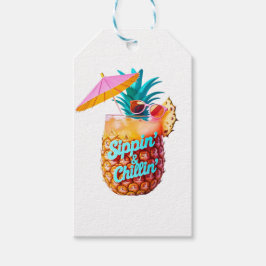 Sippin’ & Chillin’ Tropical Party Design Presentetikett