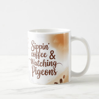 Sippin' Kaffe & Vickande pigeoner Mugg