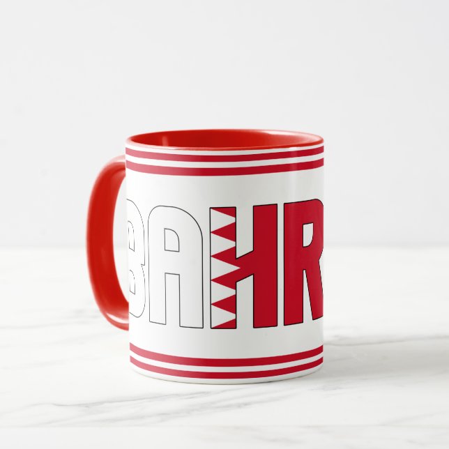 Sippin med Bahrain Patriotic Coffee Mugg (Framsida vänster)