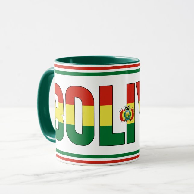"Sippin" med Bolivia" Patriotic Coffee Mugg (Framsida vänster)