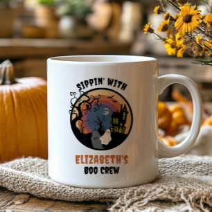 Sippin" med Boo Crew Halloween Faux Papercut Kaffemugg