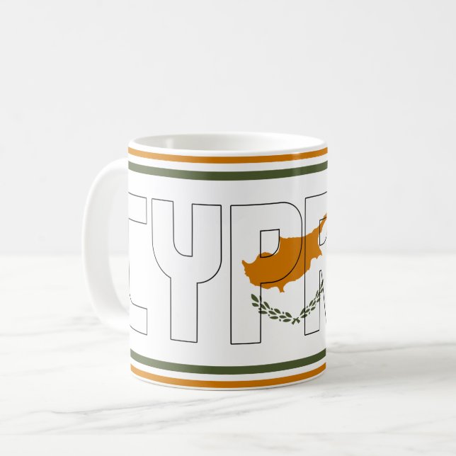 Sippin med Cypern Patriotic Kaffemugg (Framsida vänster)