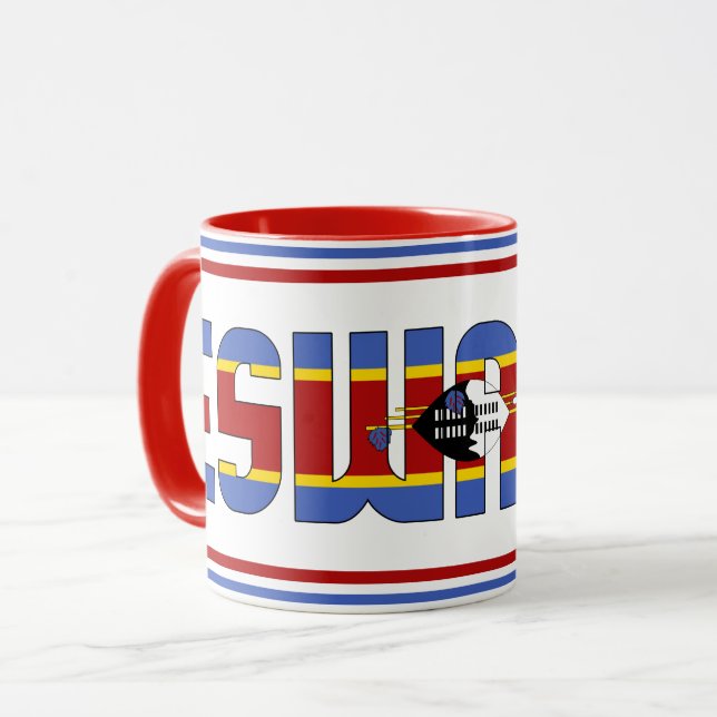Sippin' med Eswatini Patriotic Coffee Mugg (Framsida vänster)
