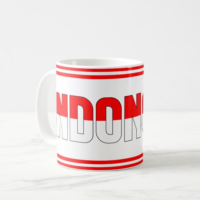 Sippin' med Indonesia Patriotic Kaffemugg (Framsida vänster)