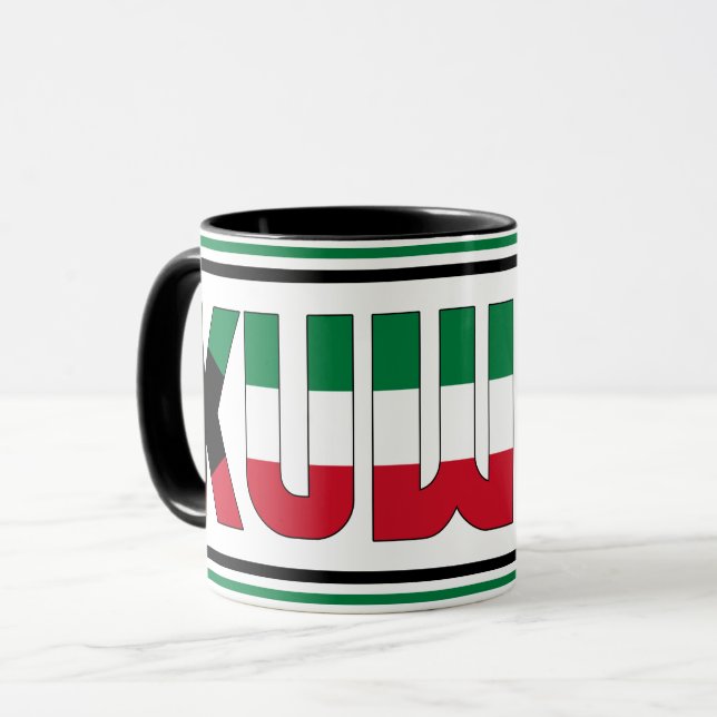 Sippin' med Kuwait patriotiskt kaffe Mugg (Framsida vänster)