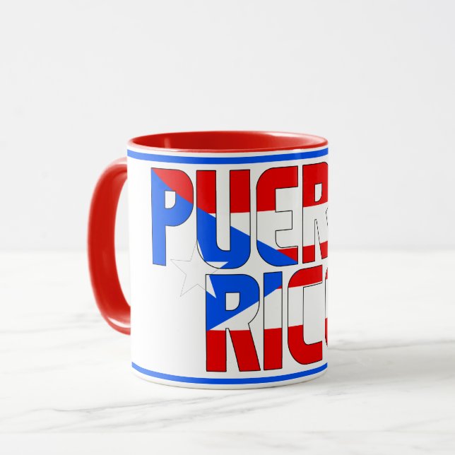 Sippin' med Puerto Rico Patriotic Coffee Mugg (Framsida vänster)