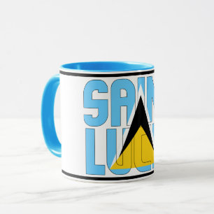 "Sippin' med Saint Lucia" Patriotic Coffee Mugg