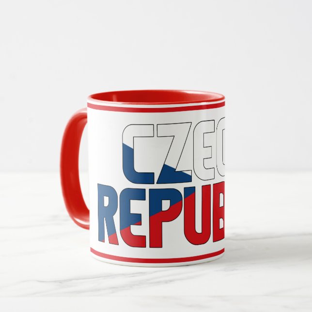 Sippin' med tjeckiska Patriotiska kaffe Mugg (Framsida vänster)