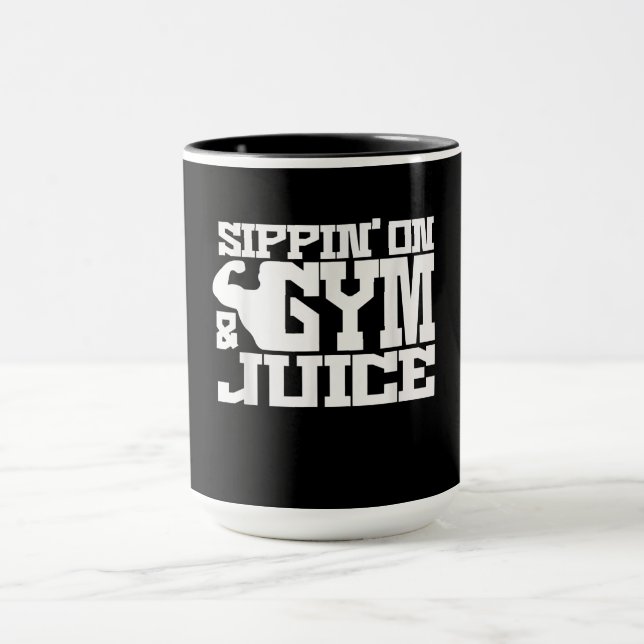 Sippin on Gym Juice - Manar Workout Shirts Funny Mugg (Center)