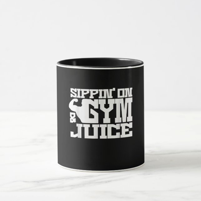 Sippin on Gym Juice - Manar Workout Shirts Funny Mugg (Center)