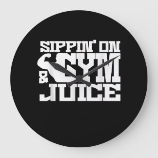 Sippin on Gym Juice - Manar Workout Shirts Funny Stor Klocka