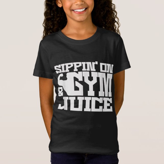 Sippin on Gym Juice - Manar Workout Shirts Funny T Shirt (Framsida)