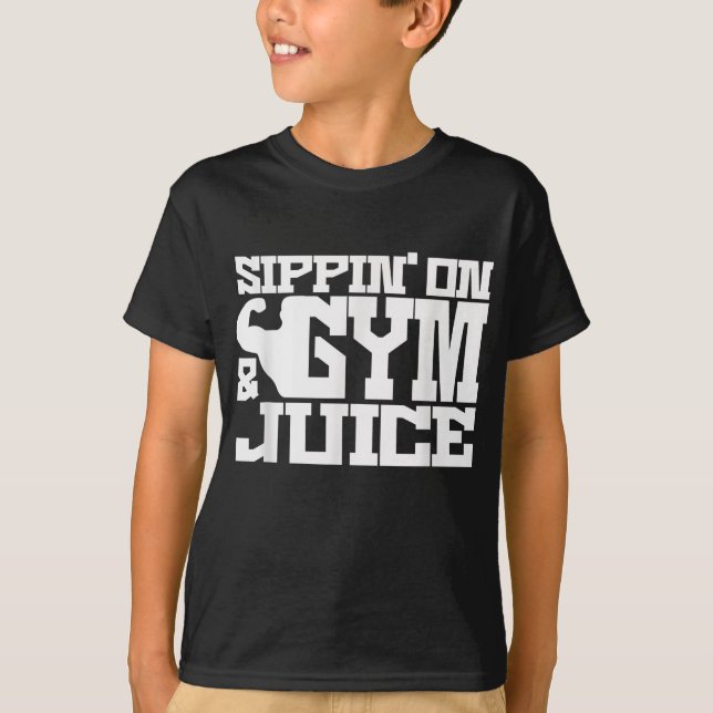Sippin on Gym Juice - Manar Workout Shirts Funny T Shirt (Framsida)