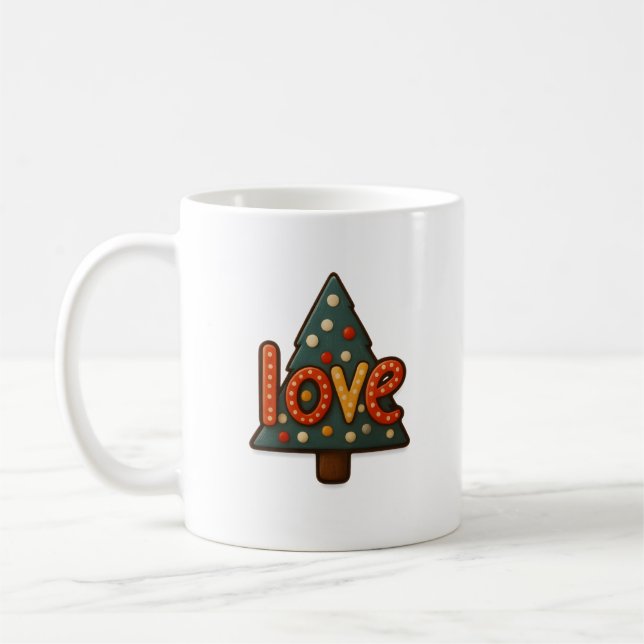 🎄 Sippin’ on Love – Holiday Mug with Heart ❤️☕ Kaffemugg (Vänster)