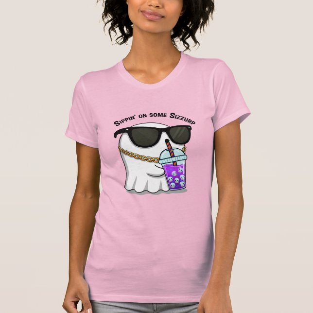 Sippin’ on Some Sizzurp Ghost Tee – Cute Funny Hip (Framsida)