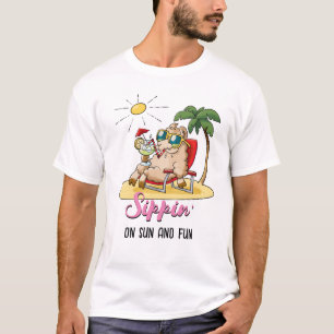 Sippin' på Sol och Roligt - Llama-Tecknaden - Llam T Shirt