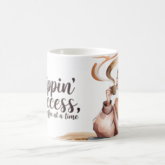 Sippin' Success Coffee Mugg - Motivational Snyggt (Center)