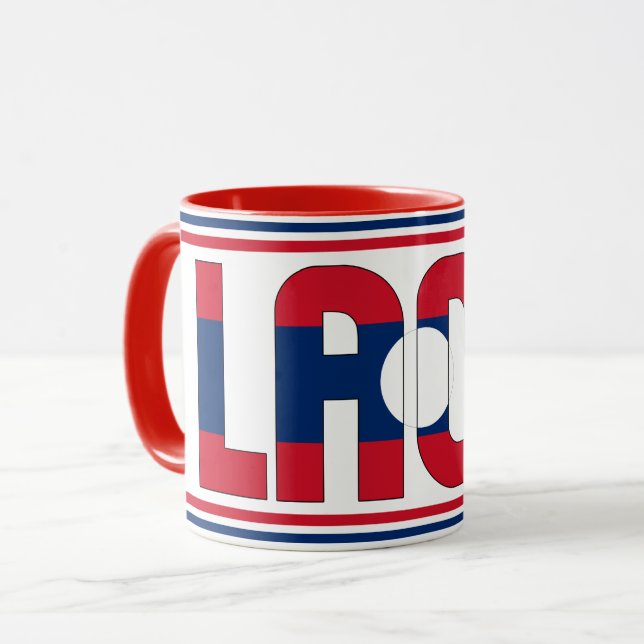 "Sippin' with Laos" Patriotic Coffee Mugg (Framsida vänster)