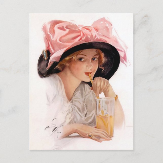 Sipping Lemonade Vykort (Framsida)