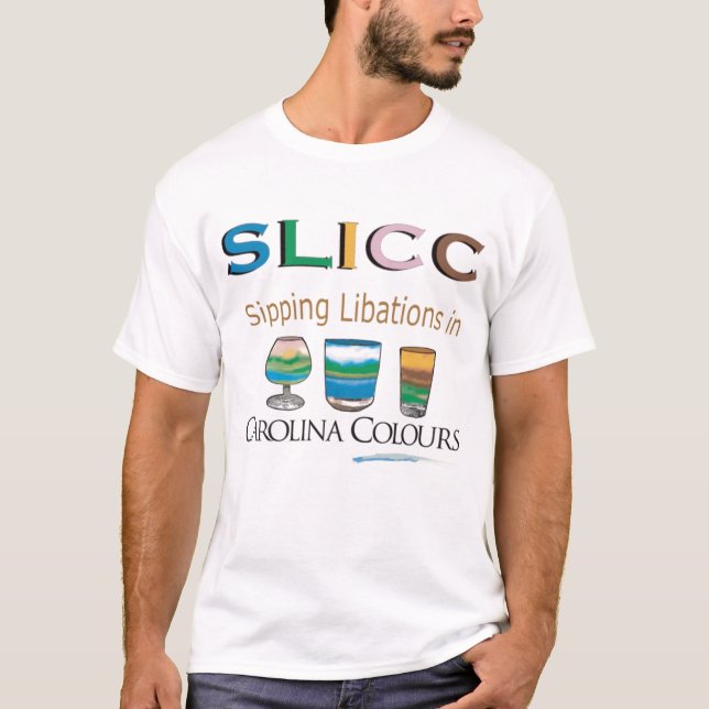 Sipping Libations in Carolina Färg T Shirt (Framsida)