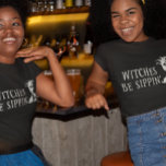 Sippin'Halloween Bachelorette oktober T Shirt<br><div class="desc">Den här designen skapades genom digital grafik. Du kan ändra stil på den här skjortan genom att välja Mer > under alternativet stil. Det kan vara personlig genom att klicka på anpassningsknappen och ändra färg, lägga till namn, initialer eller ord som du vill ha. Kontakta mig på colorflowcreations@gmail.com om du...</div>