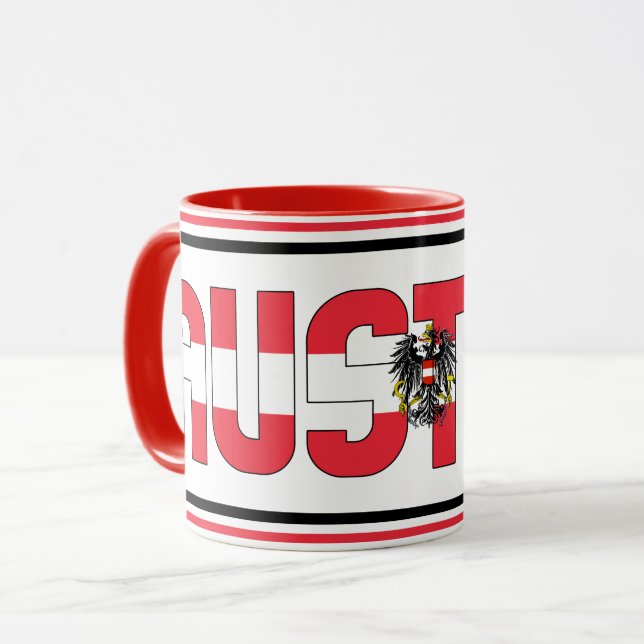 Sippin's with Austria Patriotic Coffee Mugg (Framsida vänster)