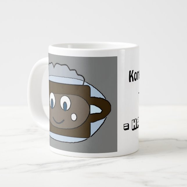 Sippkaffe medan du tittar på koreanska Dramas Jumbo Mugg (Framsida vänster)