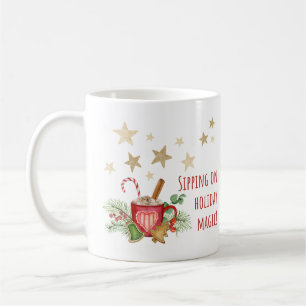 Sippning på Helgdag Magic Mugg-Julkaffe Mugg