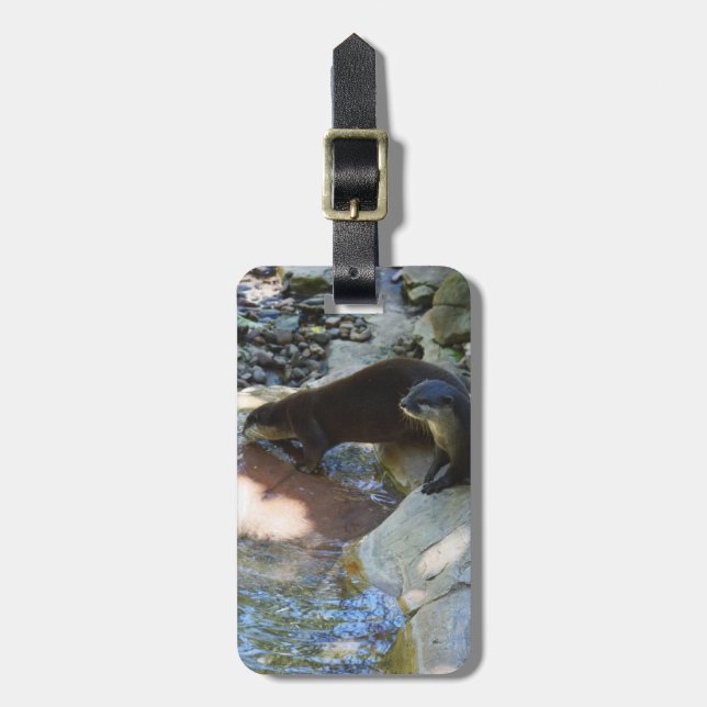 **"Sips by Stream: Otters Drinking from River Bagagebricka (Vertikal Framsida)