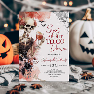 Sips på väg att gå ner i Halloween fest-inbjudan Inbjudningar